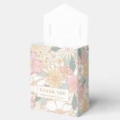 Pastel Boho bloemenpatroon Vrijgezellenfeest Bedankdoosjes (Geopend)