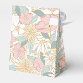 Pastel Boho bloemenpatroon Vrijgezellenfeest Bedankdoosjes (Achterkant)