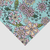 pastel Boho-bloesems en -valspatroon Tissuepapier (Detail)