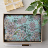pastel Boho-bloesems en -valspatroon Tissuepapier (Geschenk)