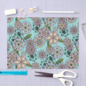 pastel Boho-bloesems en -valspatroon Tissuepapier (Craft)
