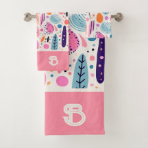 Pastel BOHO Botanische Patroon Monogrammed Naam