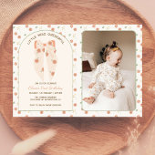 Pastel Boho Bow Verjaardag Bash Foto Kaart