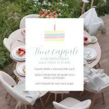 Pastel boho cake 1st Birthday Time Capsule