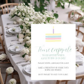 Pastel boho cake 1st Birthday Time Capsule Poster