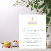 Pastel boho cake 1st Birthday Time Capsule Poster