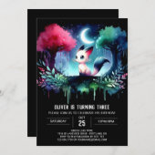 Pastel Boho Cat Verjaardag Kaart (Voorkant / Achterkant)