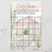Pastel Boho Desert Cactus Baby shower Bingogame Flyer (Voorkant)
