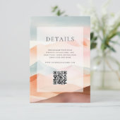 Pastel Boho Desert Wedding Details Informatiekaartje (Staand voorkant)