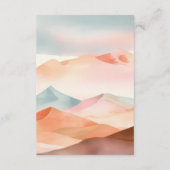 Pastel Boho Desert Wedding Details Informatiekaartje (Achterkant)