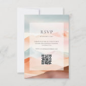 Pastel Boho Desert Wedding Details RSVP Kaartje (Voorkant)