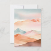 Pastel Boho Desert Wedding Details RSVP Kaartje (Achterkant)