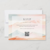 Pastel Boho Desert Wedding Details RSVP Kaartje (Voorkant)