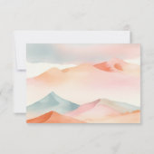 Pastel Boho Desert Wedding Details RSVP Kaartje (Achterkant)