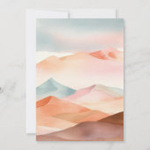 Pastel Boho Desert Wedding Kaart (Achterkant)