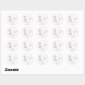 Pastel Boho Fawn & Balloons Verjaardag Bedankt Ronde Sticker (Vel)