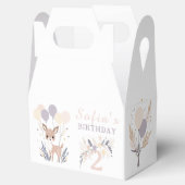 Pastel Boho Fawn en ballonnen Verjaardag Bedankdoosjes (Geopend)