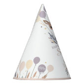 Pastel Boho Fawn en ballonnen Verjaardag Feesthoedjes (Links)