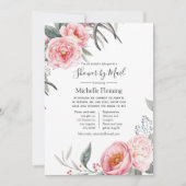 Pastel Boho Floral Baby of Vrijgezellenfeest per p Kaart (Voorkant)