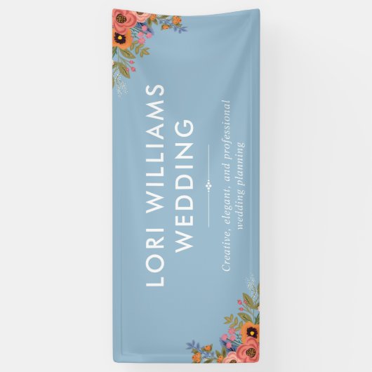 Pastel Boho Floral Bouquets Bedrijfsnaam Spandoek (Verticaal)