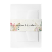 Pastel Boho Floral Wedding Belly Band Uitnodigingen Wikkel (Voorkant Voorbeeld)