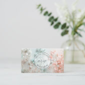 Pastel Boho Flowers Logo Visitekaartje (Staand voorkant)