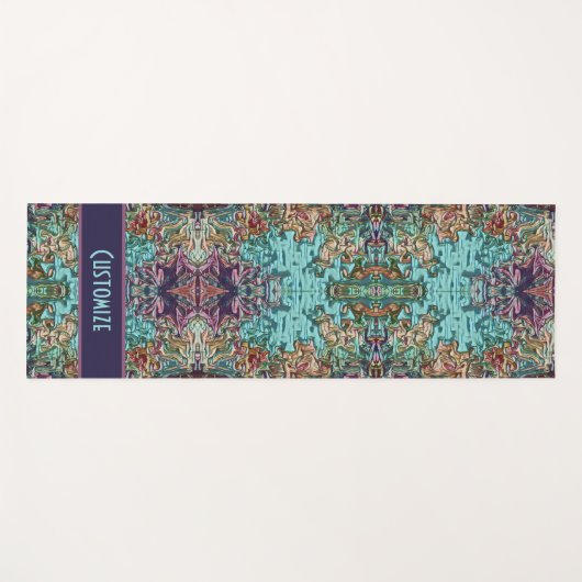 Pastel Boho Fun Custom Abstract Modern Yogamat (Voorkant (horizontaal))