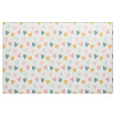 Pastel Boho Hearts-Pinks, Blues, Gold Stof (Fat Quarter)