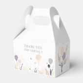 Pastel Boho Hedgehog en Ballonnen Verjaardag Bedankdoosjes (Achterkant)