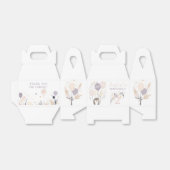 Pastel Boho Hedgehog en Ballonnen Verjaardag Bedankdoosjes (Uitgevouwen)