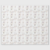 Pastel Boho Hedgehog en Ballonnen Verjaardag Cadeaupapier (Vlak)