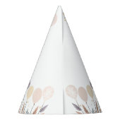 Pastel Boho Hedgehog en Ballonnen Verjaardag Feesthoedjes (Achterkant)