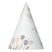 Pastel Boho Hedgehog en Ballonnen Verjaardag Feesthoedjes (Links)