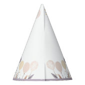 Pastel Boho Hedgehog en Ballonnen Verjaardag Feesthoedjes (Achterkant)