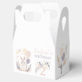 Pastel Boho Konijn en Ballonnen Verjaardag Bedankdoosjes (Geopend)