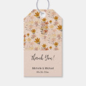 Pastel Boho Mosterd Geel Wildflowers Cadeaulabel (Voorkant)