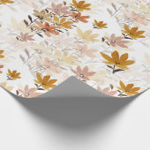Pastel Boho Mosterd Geel Wildflowers Cadeaupapier (Hoek)