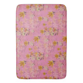 Pastel Boho Mosterdroze Wilde Bloemen Badmat (Voorkant Verticaal)