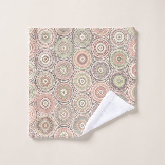 Pastel Boho Multi Mandalas Bad Handdoek (Wasdoekje)