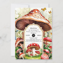 Pastel Boho Mushroom Verjaardag