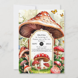 Pastel Boho Mushroom Verjaardag Kaart