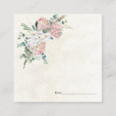 Pastel Boho Neutral Floral Date Night Card Vierkante Visitekaartje (Achterkant)