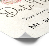 Pastel Boho Neutral Floral Date Night Sign Poster (Hoek)