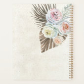 Pastel Boho Neutral Floral Wedding Planner (Achterkant)