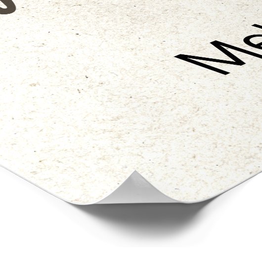 Pastel Boho Neutral Floral Wedding Poster (Hoek)