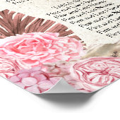 Pastel Boho Neutral Floral Wedding Seating Chart Poster (Hoek)