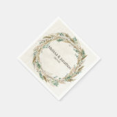 Pastel Boho Neutrale Bloemen Bruiloft Servetten (Hoek)
