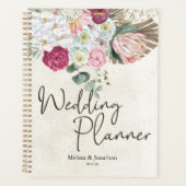 Pastel Boho Neutrale Bloemige Trouwplanner Planner (Voorkant)