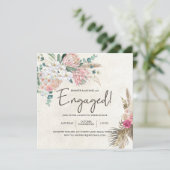 Pastel Boho Neutrale Elegante Trouwkaart (Staand voorkant)