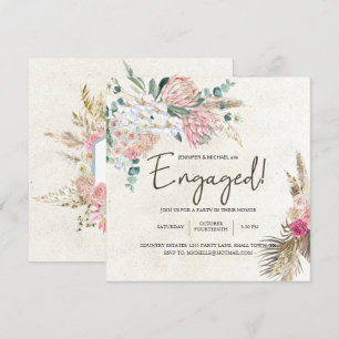 Pastel Boho Neutrale Elegante Trouwkaart